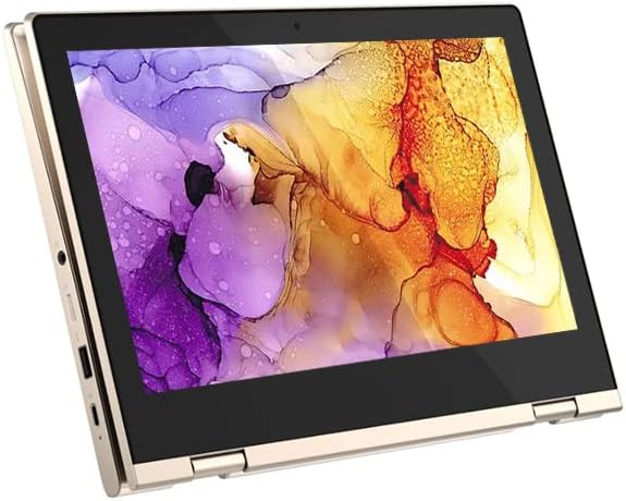 Lenovo 2-in-1 Convertible 11.6” Touchscreen Chromebook, Intel Celeron N Processor Up to 2.70GHz, 4GB Memory, 32GB Storage, Chrome OS, Pale Gold (Renewed)