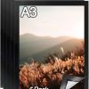 Excefore A3 Magnetic Display Frame, Self Adhesive Magnetic Paper Holder, for Ad Display, Storage Photos, Notices, Documents Magnetic Display Frame, Photo Frame Alternatives (5Pack, Black)