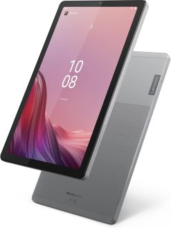 Lenovo Tab M9 with Clear Case and Protective Film, 9" HD (1340x800) IPS 400nits Anti-fingerprint, Touch display, MediaTek Helio G80 processor, 4GB RAM, 64GB SSD, Android 12 - [ZAC30052AE], ARCTIC GREY
