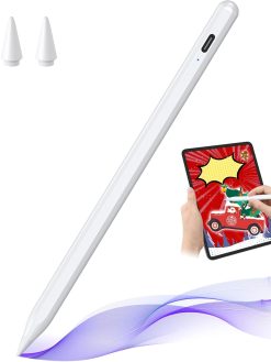 JAMJAKE Stylus Pen for iPad with Tilt Sensitive and Fast Charge, iPad Pencil Compatible with 2018-2022 Apple iPad Pro 11/12.9 Inch,iPad 10/9/8/7/6 Gen,iPad Mini 5/6 Gen,iPad Air3/4/5 Gen