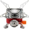 ECVV Portable Camping Gas Stove - Lightweight Backpack Butane Burner - 2800W High Power with Convenient Piezo Ignition, Foldable - for Hiking Outdoor