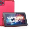 C idea Tablet Android 13,7 Inch Tablet 128GB Storage Tablets 6GB RAM 512GB Expand, 5MP+8MP Dual Camera, WiFi Bluetooth 6000MAH Battery Game tablet,CM515 -Red