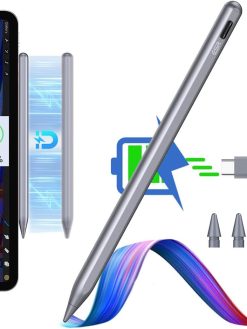 ESR Stylus Pen for iPad, Magnetic Wireless Charging iPad Pencil, Digital Pencil Pro with Tilt Sensitivity and Palm Rejection for iPad Pro 12.9/11, iPad Air 5/4, and iPad Mini 6, Dark Silver