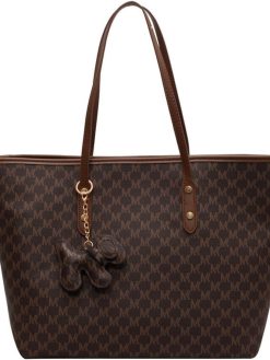 pulaif Lady Laptop Bag 16 Inch Laptop Tote Leather Computer Office Bag, Shoulder Cross-body Premium Texture Large Capacity Tote Shoulder Bag (brown)