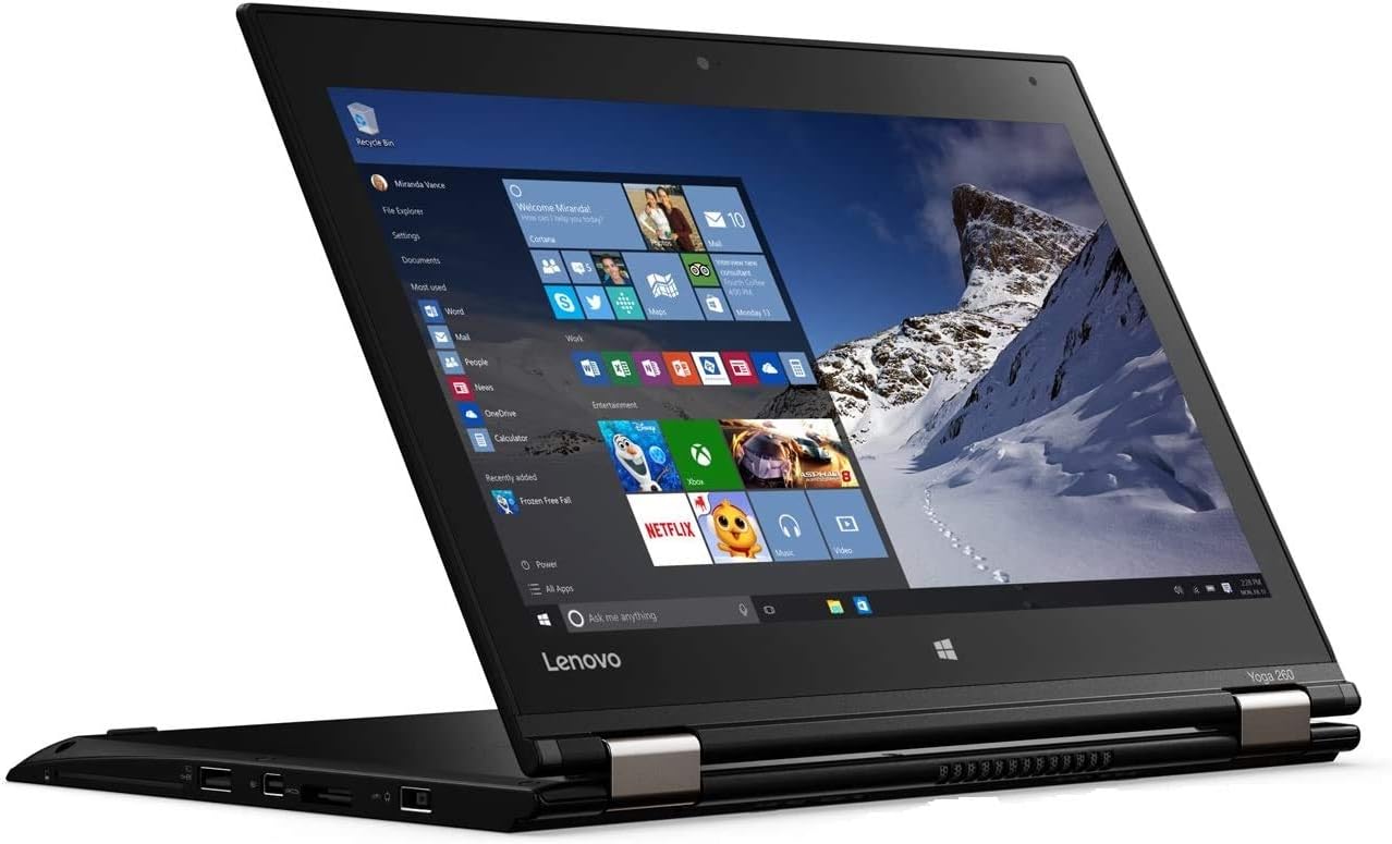 Lenovo Thinkpad yoga 260 2-in-1 12.5" Touchscreen laptop - Intel Dual-core i5-6200U, up to 2.8 GHz, 8GB DDR4, 128GB SSD, Win 10 Pro, silver (Renewed)