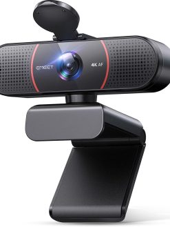 EMEET C960 4K Webcam for PC, 4K UHD Sony Sensor, PDAF Auto Focus, Dual AI Noise-Cancelling Mics, Auto Light Correction, 73° FOV, Plug&Play Webcam w/Privacy Cover, Works w/Zoom/Teams/Skype/Google Meet