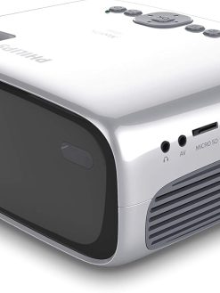 Philips NeoPix Easy Professional Portable Projector for Home / Business - 60" screen, supports 1080p resolution, LED , Stereo Speakers, HDMI, USB, VGA, AV 3.5mm jack ,MicroSD, Remote control