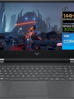 HP Victus Gaming Laptop 15-fa0093ne, 15.6" FHD 144Hz Display, 12th Gen Intel® Core™ i5-12450H, 16GB DDR4 RAM, 512GB SSD, 4GB NVIDIA® GeForce RTX™ 3050, En/Ar KB, Windows 11, Mica silver [822T7EA]