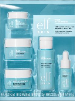 e.l.f. e.l.f.SKIN Hydrated Ever After Skincare Mini Kit, Cleanser, Makeup Remover, Moisturizer & Eye Cream For Hydrating Skin, TSA-friendly Sizes