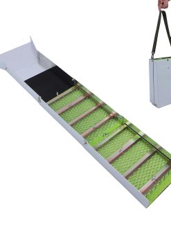 Bewinner Portable Sluice Box for Gold Mining, 42.3in Folding Aluminum Alloy Sluice Box, Gold Panning Equipment Kit for Gold Prospecting Dredging