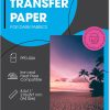 PPD Inkjet Iron-On Dark T Shirt Transfers Paper LTR 8.5x11" Pack of 50 Sheets (PPD004-50)