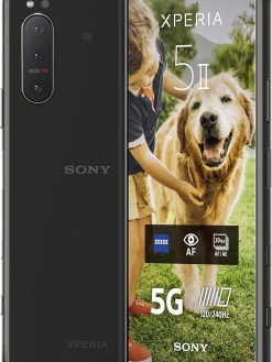 Sony Xperia 5 II 5G Smartphone (15.5 cm (6.1 inch) 21:9 CinemaWide FHD+ HDR OLED Display, Triple Camera System, 3.5 mm Audio Port, Android 10, SIM Free, 8GB RAM, 128GB Memory) Black