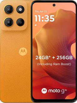 MOTOROLA G15, 8+16GB RAM,DUAL SIM,256 GB ROM, MediaTek Helio G81, 6.72", Android 15, Sunrise Orange, With Free Moto Buds