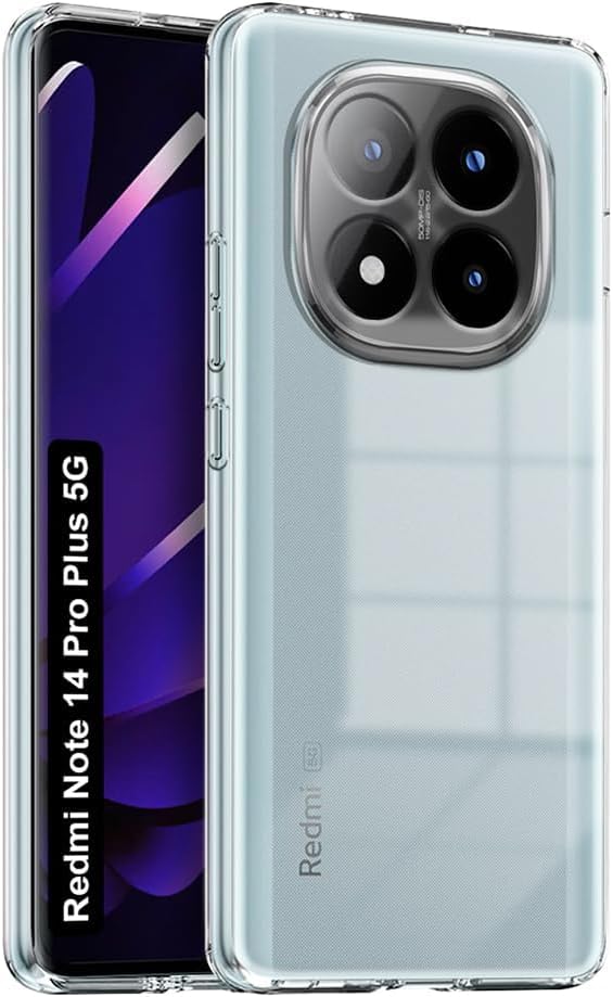 Case for Redmi Note 14 Pro Plus 5G Clear Cover Transparent Soft Flexible TPU Slim Protection Case Lightweight Cover compatible for Redmi Note 14 Pro Plus 5G