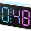 Loiisgy Super Loud Alarm Clock for Heavy Sleepers Adults, Large Digital Alarm Clock Big Numbers, Adjustable Volume, Dimmer for Bedrooms, Kids (White+ RGB)