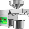 JUANZI Oil Press Machine, 820W Electric Oil Press Machine Cold Hot Pressing Modes Stainless Steel Seed Oil Maker 40-240¡æ Intelligent Temperature Control Automatic Organic Oil Extractor for Commercial