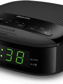 Philips Audio Philips Clock R3205/12 (Double Alarm, Sleep Timer, Compact Design, FM Digital Radio, Battery Safety) -2020/2021 Model
