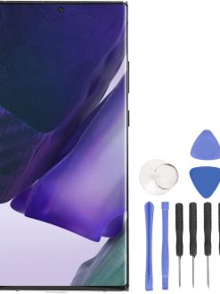 6.8 Inch Screen Replacement for Galaxy Note 20 Ultra 5G 4G, 10pcs LCD Display Digitizer Touch Assembly Repair Kit, Fingerprint Touch Screen Assembly 3088X1440 (Silver)