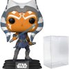 Funko POP Star Wars: Clone Wars - Ahsoka Tano Vinyl Figure (Bundled with Compatible Pop Box Protector Case), Multicolor, 3.75 inches