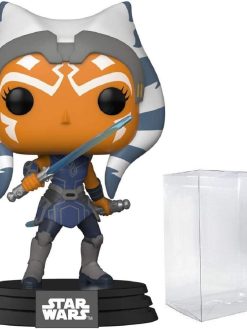 Funko POP Star Wars: Clone Wars - Ahsoka Tano Vinyl Figure (Bundled with Compatible Pop Box Protector Case), Multicolor, 3.75 inches