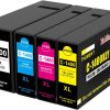 TacTink PGI-1400XL Ink Cartridge 4 Color Set 1400 XL for Canon High Yield PGI 1400 XL for Canon Maxify MB2040 MB2140 MB2340 MB2740