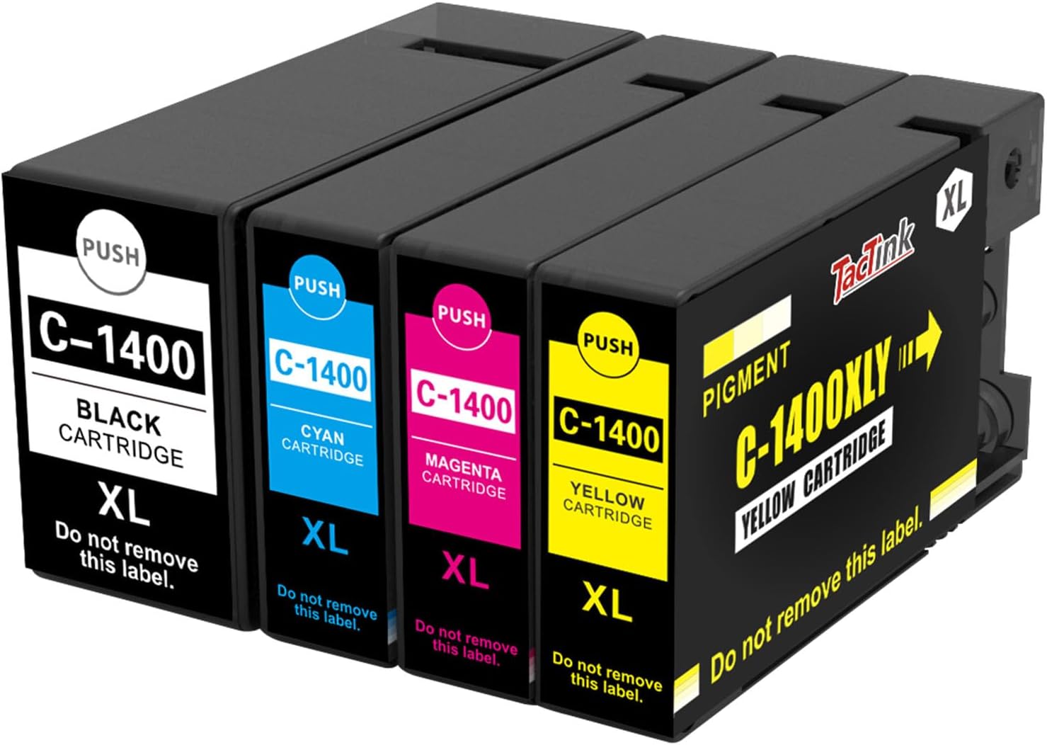 TacTink PGI-1400XL Ink Cartridge 4 Color Set 1400 XL for Canon High Yield PGI 1400 XL for Canon Maxify MB2040 MB2140 MB2340 MB2740