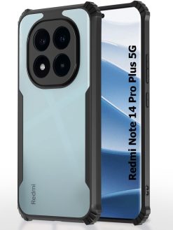 Zubitech Redmi Note 14 Pro Plus (5G) Cover | Camera Protection Shockproof Bumper-Edge | Acrylic Crystal Clear 360 Degree Protection TPU+PC | Transparent Back Case Cover (Redmi Note 14 Pro Plus)