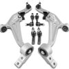 Frankberg 2x Wishbone Arm 2x Ball Joint 2x Tie Rod End Front Axle Left Right Compatible with X-Trail T30 2.0L-2.5L 2001-2013 Replace# 545008H310