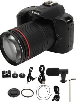 Jiawu Digital Camera for Photography, 4K 64MP Vlogging Camera for YouTube with Wi Fi, 3in Selfie Rear and Front Camera, 16X Digital Zoom, 62mm Macro Lens, 4000mAH Battery