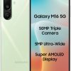 Samsung Galaxy M16 5G (Mint Green, 4GB RAM, 128GB Storage) | Dual SIM | MediaTek Dimensity 6300 | 50MP Triple Camera | 5000mAh Battery | sAMOLED FHD+ Display | 6 Years of Security Updates
