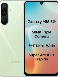 Samsung Galaxy M16 5G (Mint Green, 4GB RAM, 128GB Storage) | Dual SIM | MediaTek Dimensity 6300 | 50MP Triple Camera | 5000mAh Battery | sAMOLED FHD+ Display | 6 Years of Security Updates