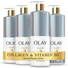 Olay Firming & Hydrating Body Lotion with Collagen, 17 fl oz Pump, (Pack of 4)