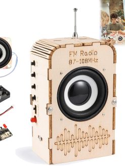 Azonee Science Kits for Kids Age 8-14, Stem Kits for Kids, Stem Toys for Boys and Girls Build Your Own FM Radio Kit, Wood Electronic Kits Snap Circuits for Teens Top Projects Gifts