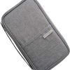 Multifunction Convenient and Practical Travel Wallet RFID Blocking Document Organizer Bag, Family Passport Holder, Grey, SSZ159