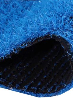 Realistic Pet Artificial Turf 2cm Pile Height， Blue Fake Grass Mat Can be cropped for Home Garden Backyard Patio Indoor Outdoor Decorations(79x20in)