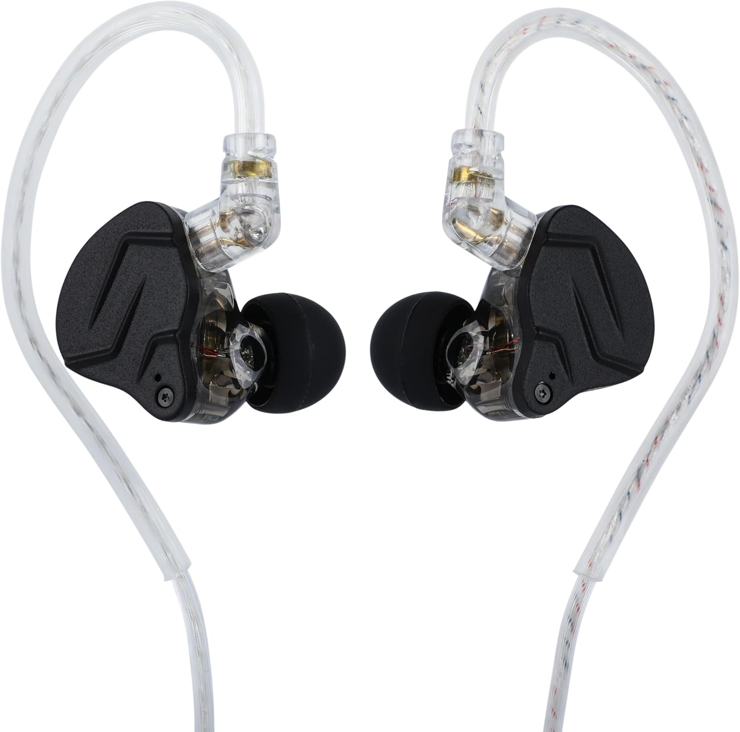 Linsoul KZ ZSN PRO X Dual Driver 1BA+1DD Hybrid Metal Earphones HiFi in-Ear Monitor with Detachable Recessed 2Pin Cable, Zin Alloy Panel (With Mic, Black)