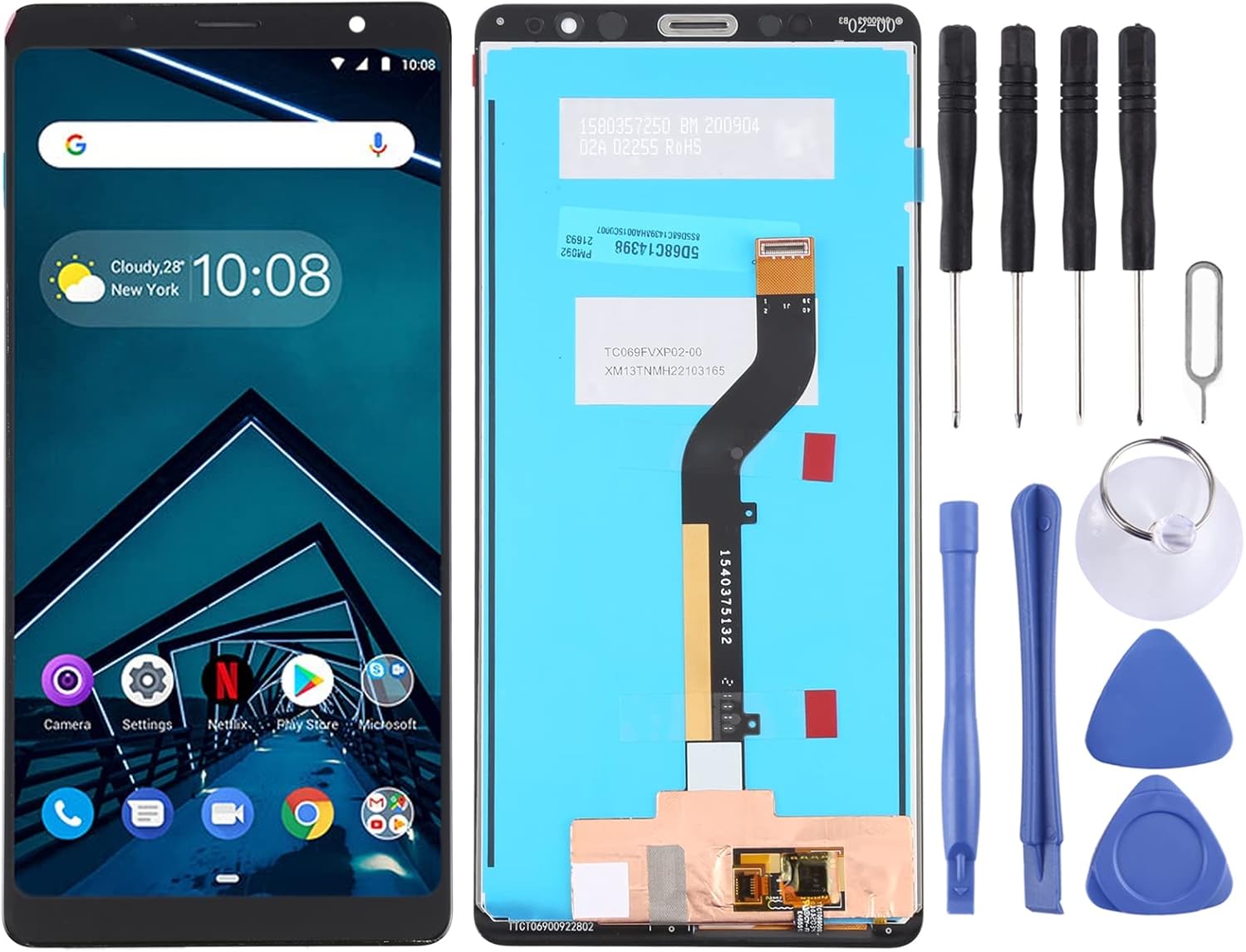 OEM LCD Screen For Lenovo Tab V7 PB-6505 PB-6505M PB-6505MC with Digitizer Full Assembly (Black)