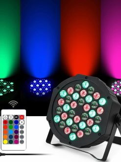 36 LED Party Stage Lights, 7 Modes, RGB, DJ Lighting with Remote Control for Disco, Bar, Club, Wedding, Halloween, Christmas