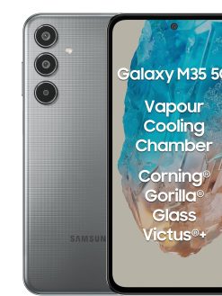 Samsung Galaxy M35 5G (Thunder Grey,6GB RAM,128GB Storage)| Corning Gorilla Glass Victus+| AnTuTu Score 595K+ | Vapour Cooling Chamber | 6000mAh Battery | 120Hz Super AMOLED Display| Without Charger