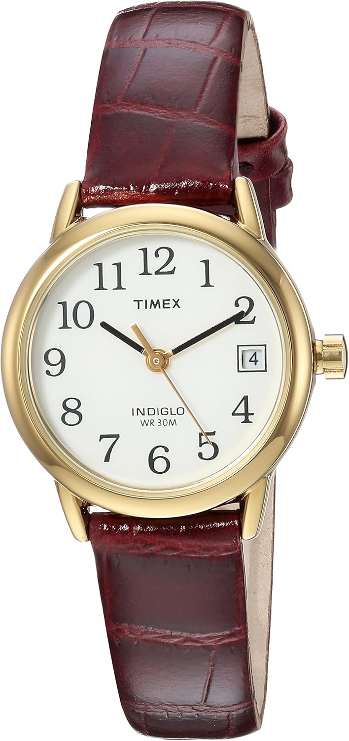 Timex Women's Easy Reader Date Leather Strap 25mm Watch