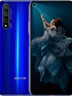 HONOR 20 Dual SIM Smartphone, 6.26 Inch Display, 48 MP AI Quad Camera, 6GB RAM + 128 GB storage, Side Fingerprint,Sapphire Blue, UK Official Version