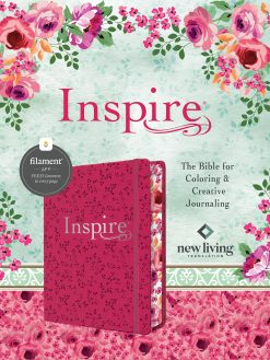 Inspire Bible NLT (Hardcover LeatherLike, Pink Peony, Filament Enabled): The Bible for Coloring & Creative Journaling