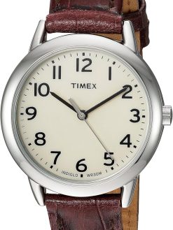 Timex Women's Easy Reader Leather Strap 30mm Watch