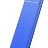 External Hard Drive 2TB Large Capacity Ultra Slim Portable Hard Shockproof Anti-Drop Drive External USB3.1 Hard Drive Storage Compatible for PC, Desktop, Laptop, Harddrive (G8 Blue)