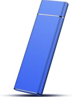 External Hard Drive 2TB Large Capacity Ultra Slim Portable Hard Shockproof Anti-Drop Drive External USB3.1 Hard Drive Storage Compatible for PC, Desktop, Laptop, Harddrive (G8 Blue)