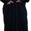 Women's Muslim Long Bat Sleeve Cardigan Relaxed Middle Eastern Robe Arabian Maxi Dress with Pockets Prayer Daily