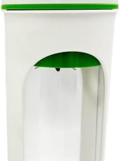 Portable Smoothie Fruit Blender Cup, Handheld Fruit and Smoothie Mixer, Personal Size Blender and Shaker, Blender Mixer for Home, 8.5 * 21.5 * 8.5cm, with Orange and Green Trim (Green)