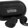 Ambie Sound Earcuffs Pro Upgrade TWS Wireless Earbuds, Bluetooth Earring Earphones, Sport Earbuds, Bone Conduction, Waterproof, Ideal for Women, BLACK, Elf Bluetooth