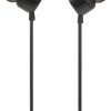 JBL Tune 110 Wired In-Ear Headphones, Deep and Powerful Pure Bass Sound, 1-Button Remote/Mic, Tangle-Free Flat Cable, Ultra Comfortable Fit - Black, JBLT110BLK