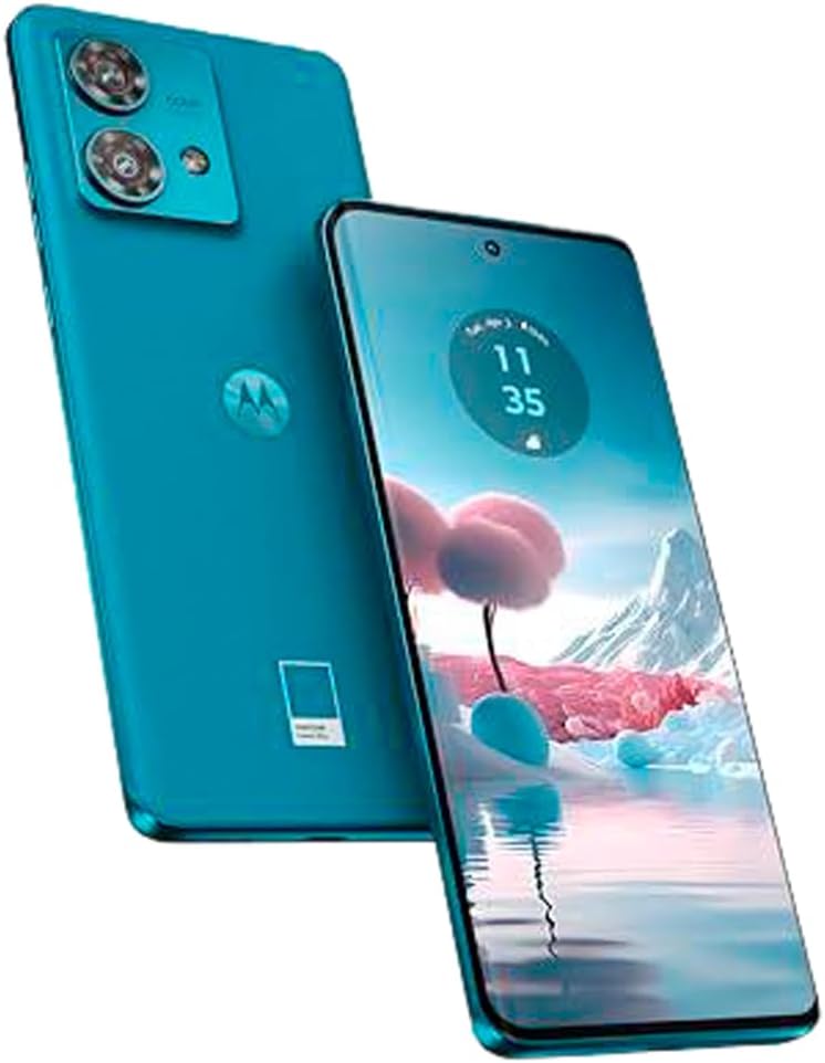 MOTOROLA Edge 40 neo, 15(12+3) GB+256GB, IP68 Waterproof, 6.6" pOLED 144Hz Display, 68W TurboCharger, Vegan leather - Caneel Bay (1yr GCC Warranty)